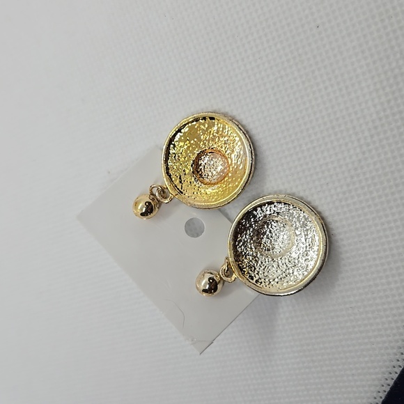 Elegant Blue and Gold Enamel  Earrings vintage style - Picture 12 of 14